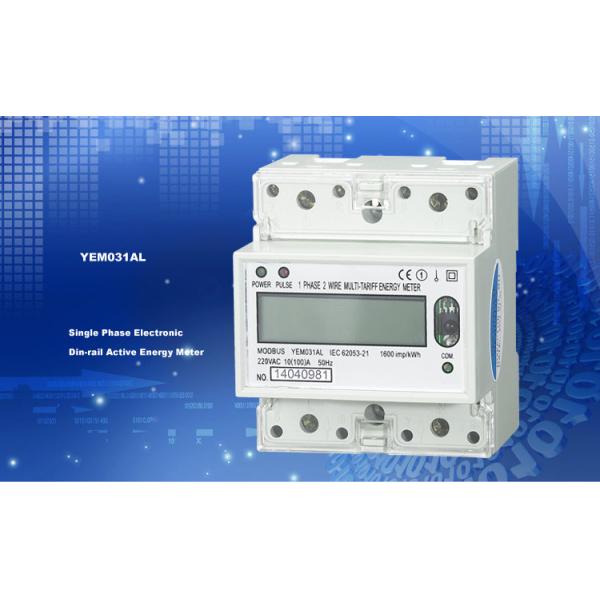 White Color Single Phase Energy Meter Watt Hour Meter With Three Tariffs ,