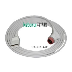 China Patient Monitor 12 Pin  IBP Cable To Merit Transducer on sale
