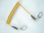 Flexible wire coil lanyard with hooks/loops/crimps all custom OEM request tether