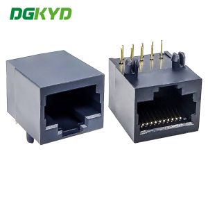 Wholesale DGKYD5621K1111IWA1DY4 RJ45 interface 10P10C connector plastic lightless communication interface direct insertion from china suppliers