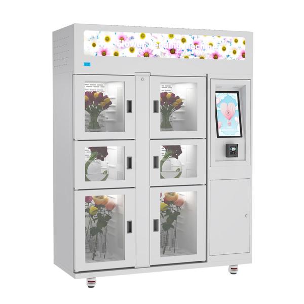Quality Smart Vase Refrigerated Flower Vending Machine Locker For Europe for sale