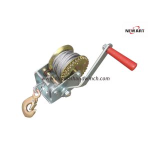 540kg Zinc Coated Manual Boat Winch , 225Mm Handle Ratchet Hand Operated Winch