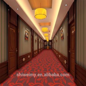 Red leaves pattern pp carpet for luxury hotel corridor