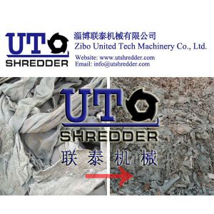 double shaft shredder - scrap leather shredder/ leather cutter/ leather shear/