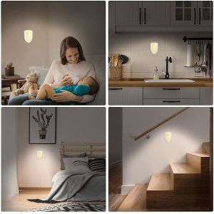 1W 400mAh Rechargeable Motion Sensor Night Light 10ft Sensor