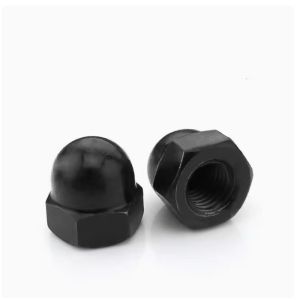 Metric Threaded M5 M6 B7 Carbon Steel Metal Hexagon Cap Nut with Black Oxide