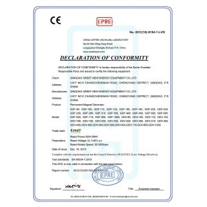 Qingdao Greef New Energy Equipment Co., Ltd Certifications