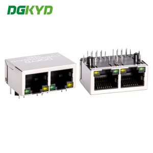 China RJ45 Connector 1X2 Network Interface 8p8c Network Port Socket With Filter DGKYD112B002AB2A1D on sale