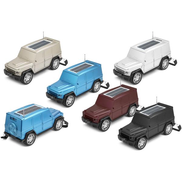 Classic Car Shaped Bluetooth Speaker Combines Solar Flashlight And Radio
