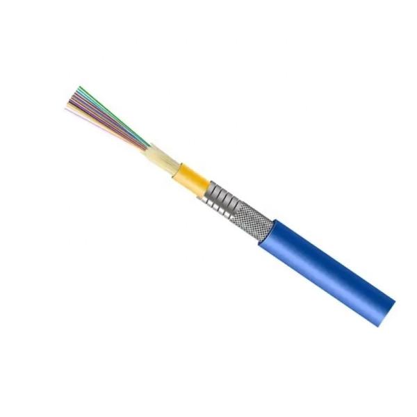 FTTH Indoor Round Type with FRP 48/72/96/144 Cores Singlemode Fiber Optic Cable