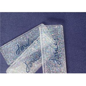 Personalized Fully Transparent PVC Badge With Colorful Powder For Garment