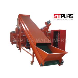 Red Color Plastic Washing Machine / D2 Crusher Blade Pet Washing Line