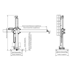Automation H Welding Machinery Manipulator Column And Boom LHQ 1m 2m 3m 4m