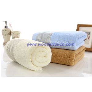 Custom dobby brown beautiful thick unique bath towels bulk