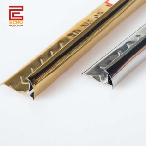 Gold Bullnose Stainless Steel Tile Trim 2.5m Quarter Round Tile Edge Trim
