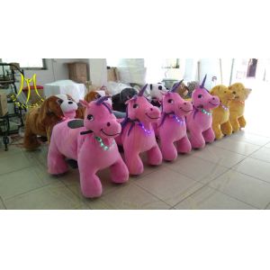 Wholesale Hansel amusement ride on toy car cheap electric kids ride on plush unicorn from china suppliers