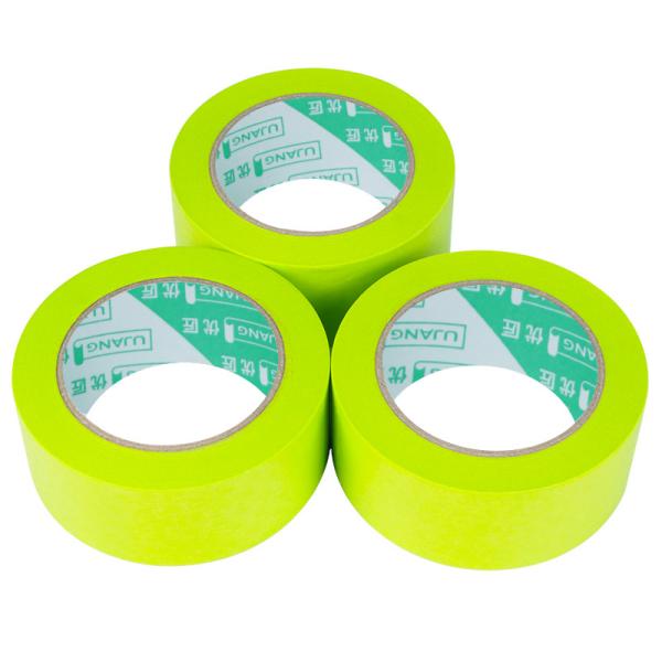 Single-Sided 120 Degrees High-Temperature Automotive Washi Masking Tape 30mm Wide Green Paper Tape for Automotive Use