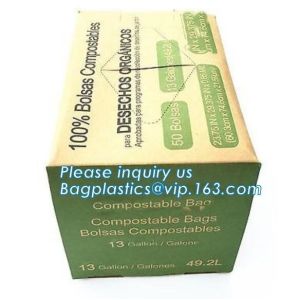 OEM 100% Compostable Eco Friendly Biodegradable Garbage Bags, 100% Biodegradable