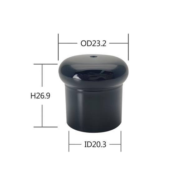 Black 20/415 Plastic Screw Cap With Mushroom Shape