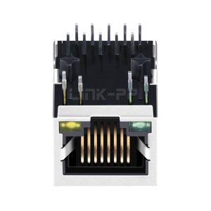 LPJG4801BBNL 100/1000 Base-T Tab Down Green/Yellow Led 1 Port RJ45 Pcb Mount