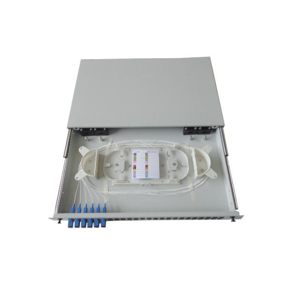 Rack mounted ODF 48 fiber optic patch panel 19inch 1U SC duplex adapter port
