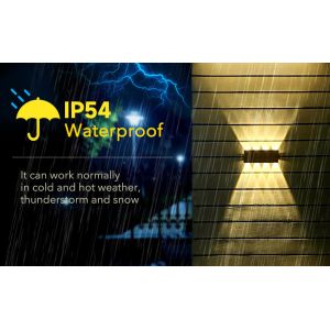 100lm UP Down Solar Outside Wall Lights Wall Mounting Colorful With Lithium