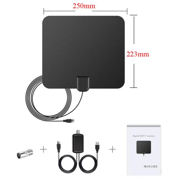 Quality Digital amplified indoor tv antenna 25dbi signal wifi wireless antennas aerial with extension cable for dvb-t for sale