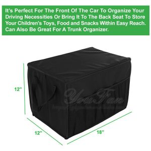 Insulated Car Console Organizer Trunk Cooler Box