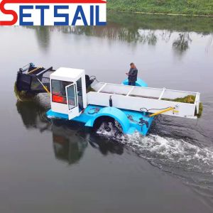 Wholesale Weed Harvester Garbage Collection Boat with Working Speed 3.5-5kn/H Draft 0.55m-2m from china suppliers