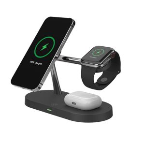 2W LED Nightlight Wireless Charger With Integrated Charging Stand And Holder For