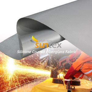 Double Sided Silicone Coated Fiberglass Insulation Fabric with 590 g/m2 Weight