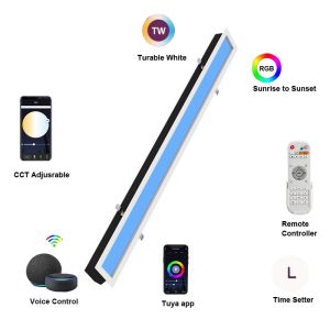 Dimmable LED Ceiling Lights Therapy Lamp with 2000LM Sky Blue Natural Light and