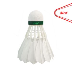 Durable High Stability 3in1 Super Grade Natural Feather Badminton Shuttlecock