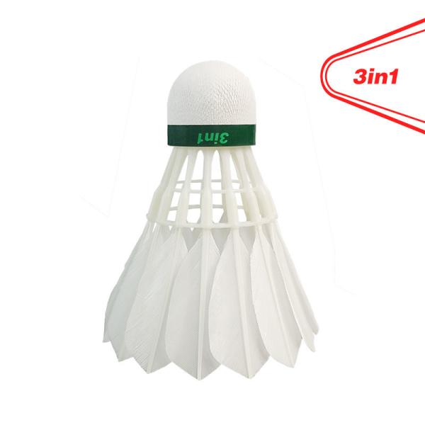 Durable High Stability 3in1 Super Grade Natural Feather Badminton Shuttlecock