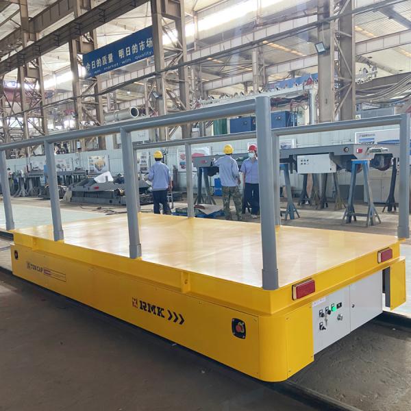 Heavy Duty 10 Tons Remote Control Steel Pipe Battery Rail Transfer Cart