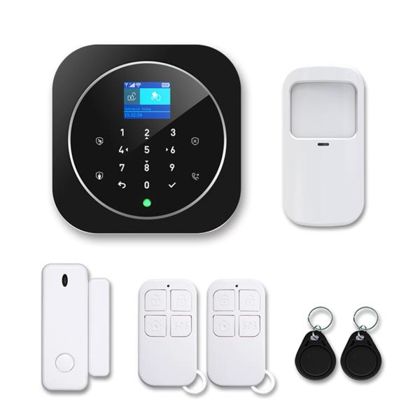 Quality Home Alarm System Wi-Fi GSM Alarm Intercom Remote Control 433MHz Detectors IOS Android Tuya APP Control Touch Keypad for sale
