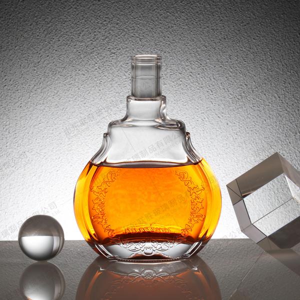 200ml 250ml 500ml 750ml Liquor Clear Glass Bottle With Cork Logo