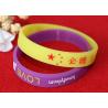 Friendship Engraved Custom Silicone Rubber Wristbands Tear Resistance for sale
