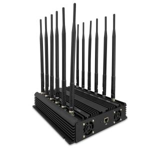 150W 3dBi Gain Stationary 4G WIFI Mobile Phone Signal Jammer 12 Bands 380* 220*