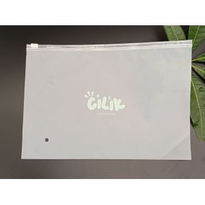 Eco-Friendly Food-Safe Reusable CPE Frosted Zipper Pouch Storage For Clothes