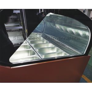 Air Cooling 220V 50Hz Ice Cream Display Freezer Gelato Showcase Freezer