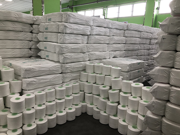 Quality 1.25KG Raw White Polyester Sewing Thread 60S/3 with OEKO TEX certificate for sale