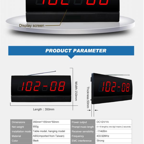 long distance wireless waiter call bell for restaurants,hotel,cafe,hospital