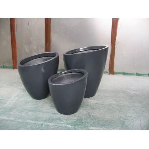 Modern Fiberglass Rectangular Flower Pots With Matte Finish