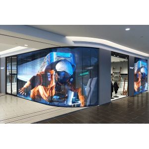 Customized Full Color Transparent Display Screen For Building Facades / Glass
