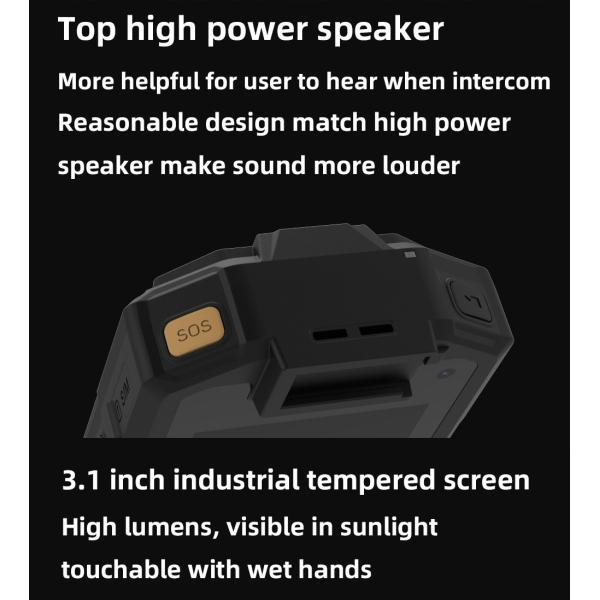 4G Police Body Camera With Audio Low Light Camera 3.1 Inch Touch Screen