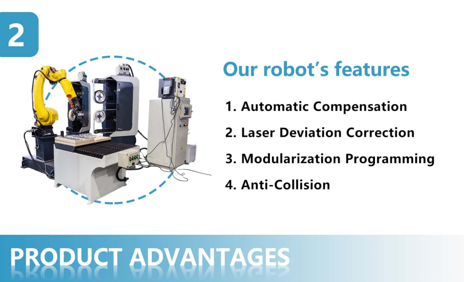 Fully Automatic Robotic Grinding Machine with High Safety Level and High Rigidity for Hardware Parts