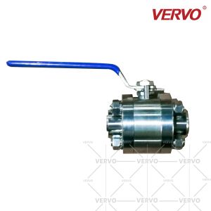 China DN40 Floating Ball Type Three Piece Forged Steel Ball Valve Stainless Steel Soft Seal Handwheel Operated API608 on sale