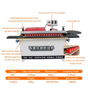 Small Edge Banding Machine PVC Tape Mini MDF Multifunction Double Edge Multiple