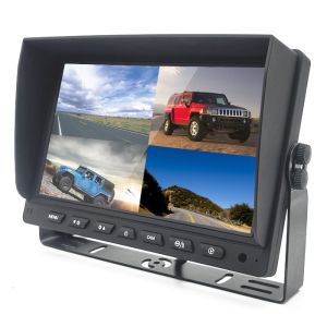 4 channel Heavy Duty DVR AHD TFT Car Monitor Split Screen For Truck Van Bus